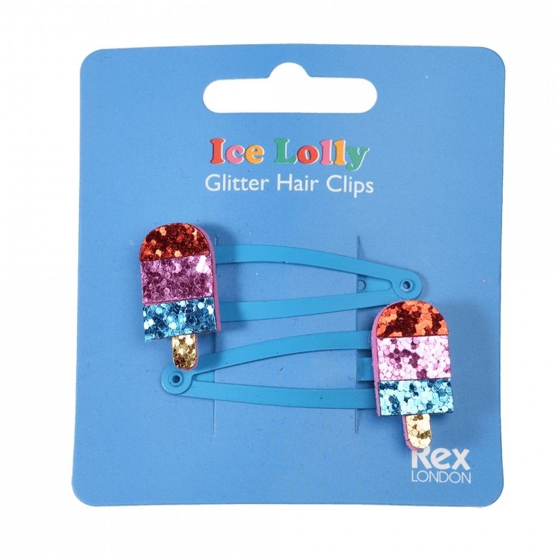 Rex London - Ice Lolly Glitter Hair Clips